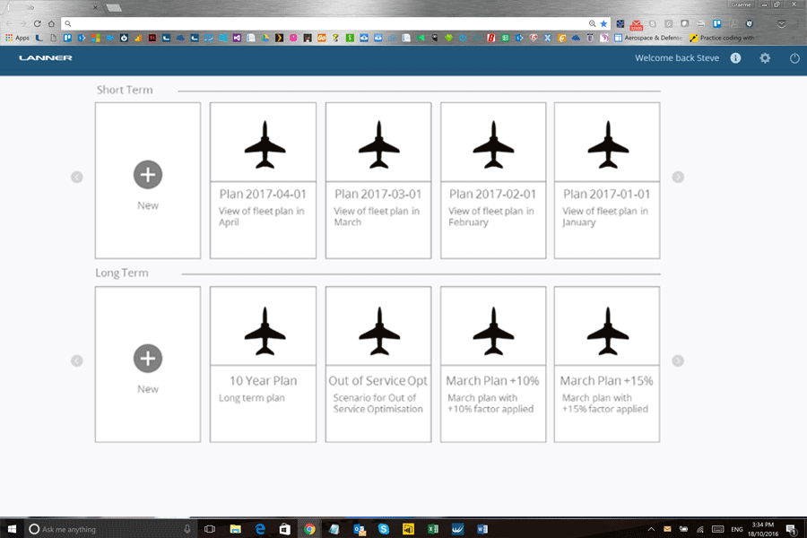 Fleet Plans can be generate with in depth insight into future operating conditions